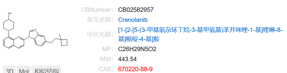 Crenolanib (CP-868596)(图1)